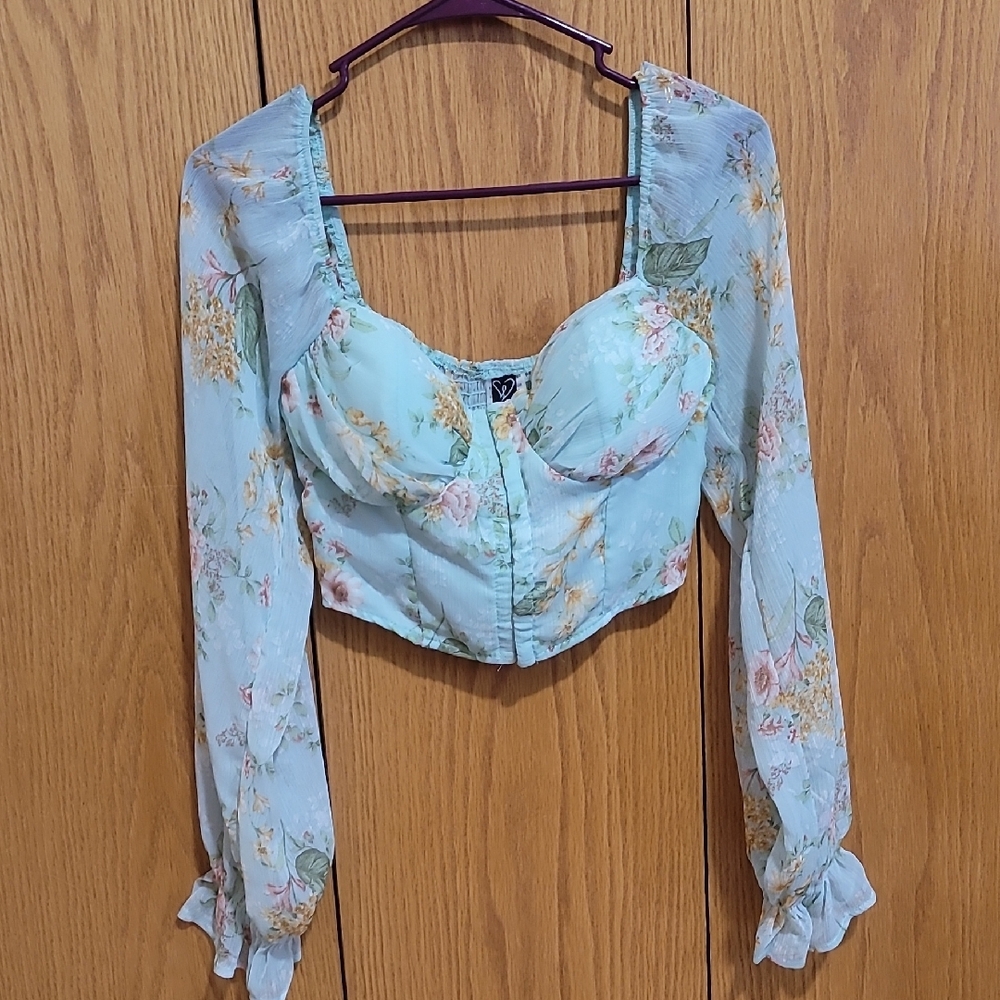 Windsor Floral Blue Women's Top